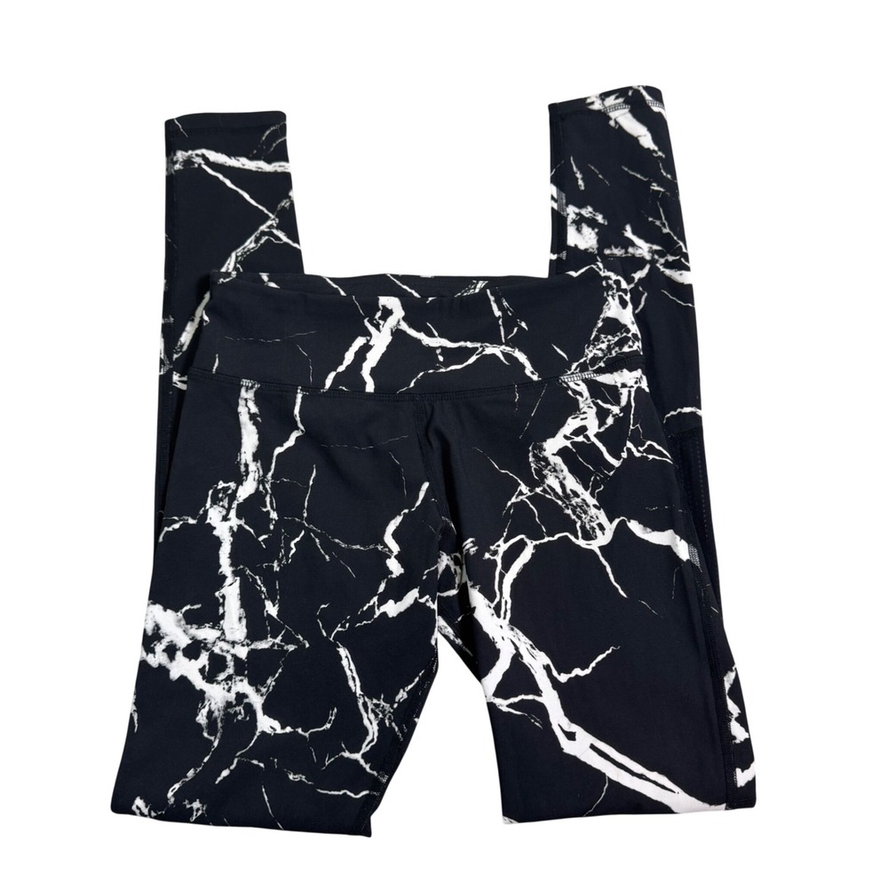 Varley Huntley Marbled Leggings Black Women's Size XS Athleisure Activewear